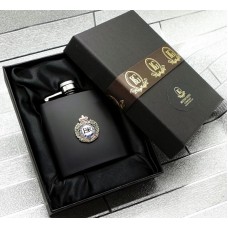 Royal Engineers Crested Steel Hip Flask